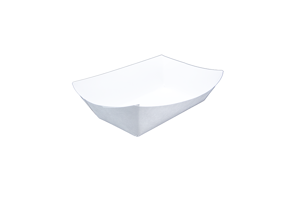 #500 (5 lb.) White Food Tray