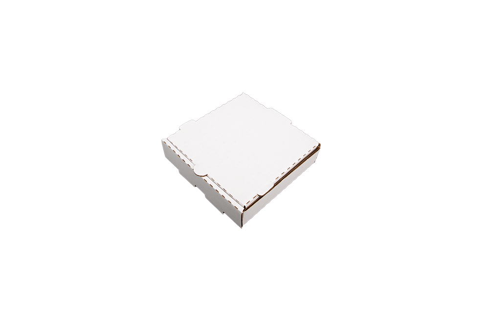 7″x7″ White Corrugated Pizza