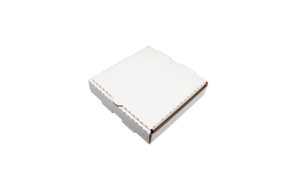 8″x8″ White Corrugated Pizza