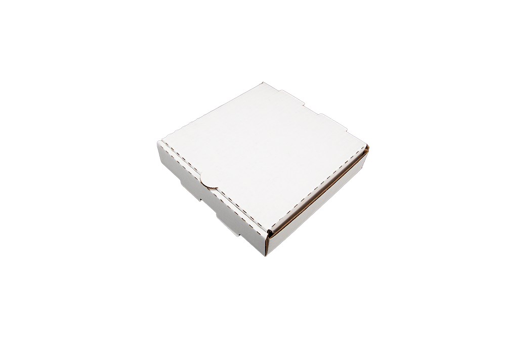 8″x8″ White Corrugated Pizza