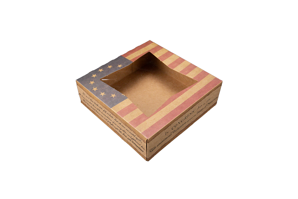U.S. Flag Design Pie Box