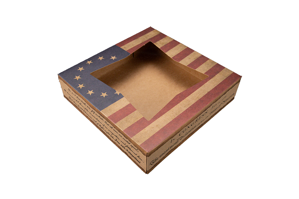U.S. Flag Design Pie Box