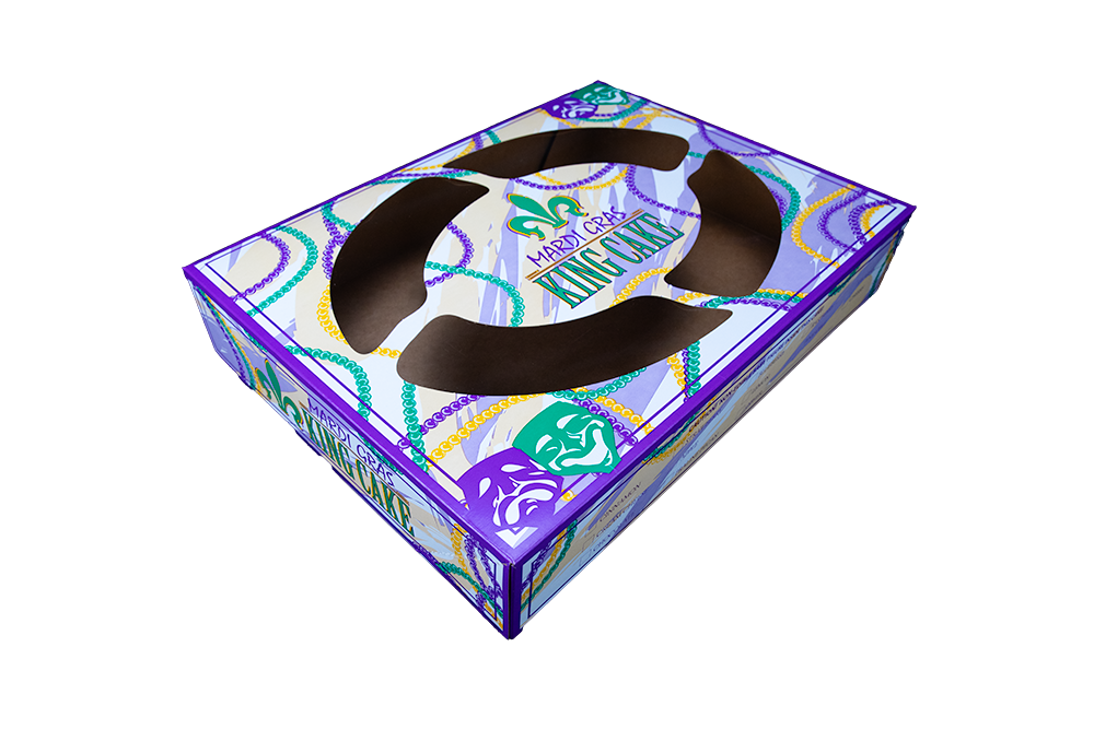 Mardi Gras King Cake Box