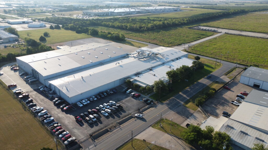 Aerial view of the SCT manufacturing facility in Mansfield, Texas