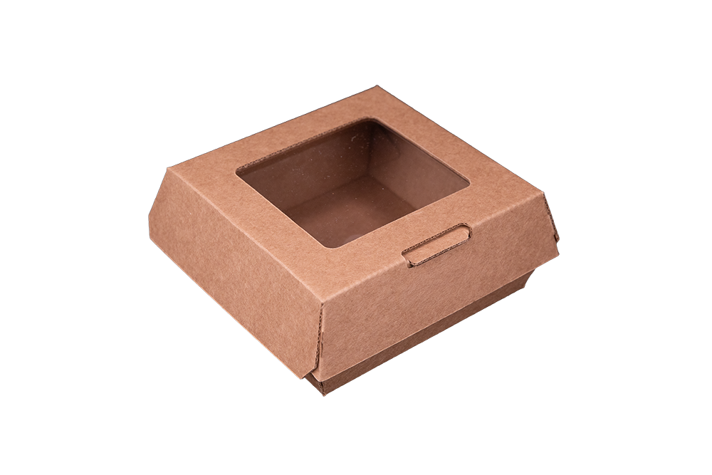 *New* Microflute 5.5″ Square Window Clamshell