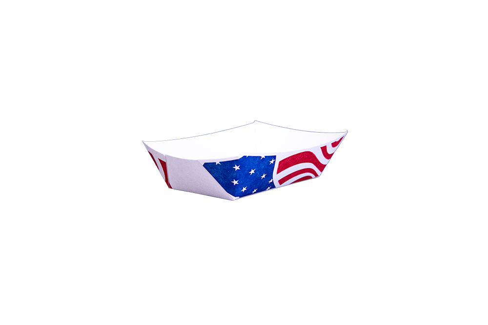 #50 (1/2 lb.) U.S. Flag Food Tray
