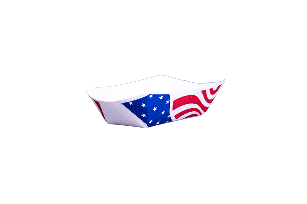 #100 (1 lb.) U.S. Flag Food Tray